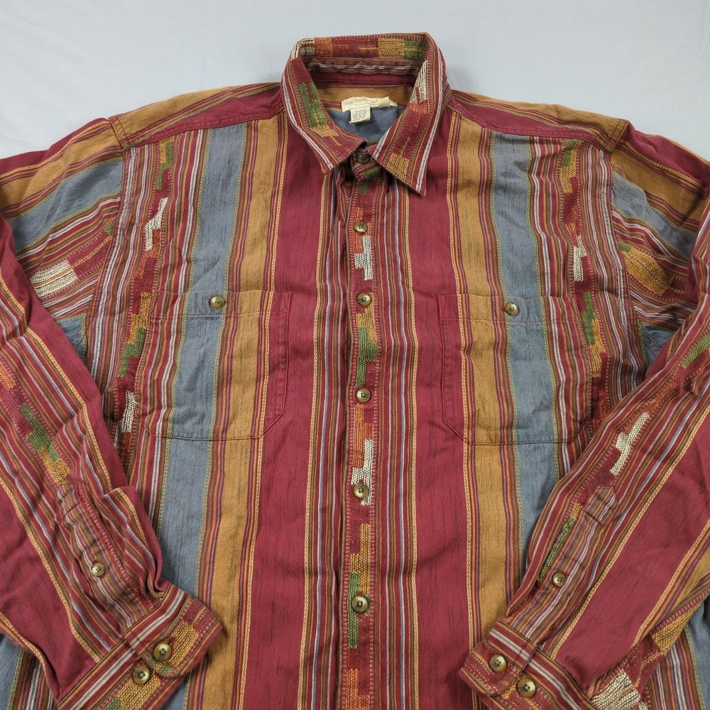 Territory Ahead Shirt Mens 2XLT Red Aztec Western Cowboy Rodeo Multicolor